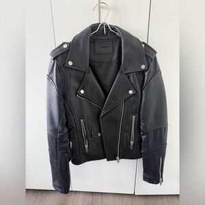 BlankNYC Black Leather Moto Jacket